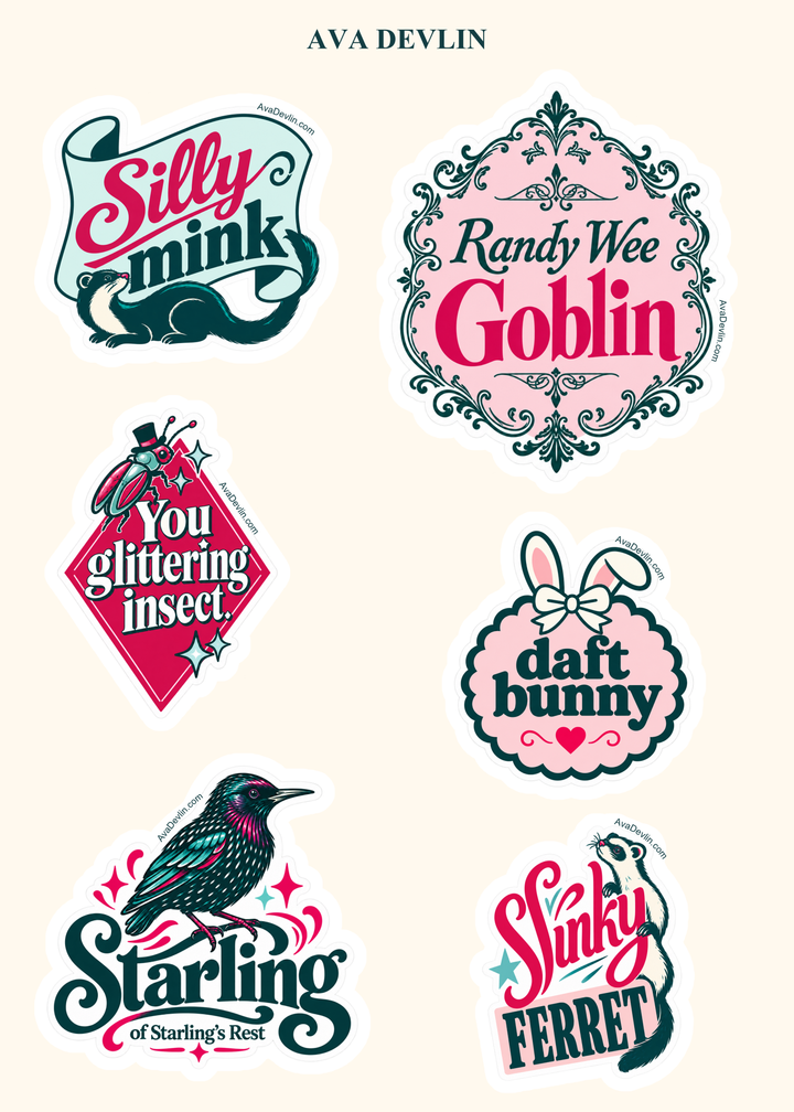 Ava’s Menagerie — Animal Sticker Sheet