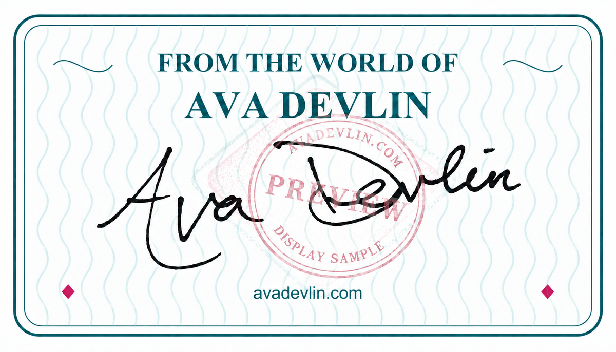 Flat digital bookplate preview with translucent stamp and wavy watermark. Purchased files are watermark-free.
